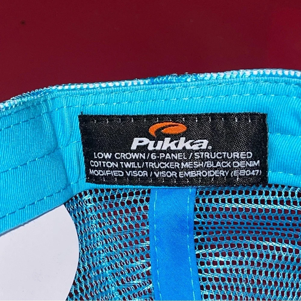 Monarch Beach Golf Hat Structured Trucker Mesh Denim Pukka  Black/Blue New_4